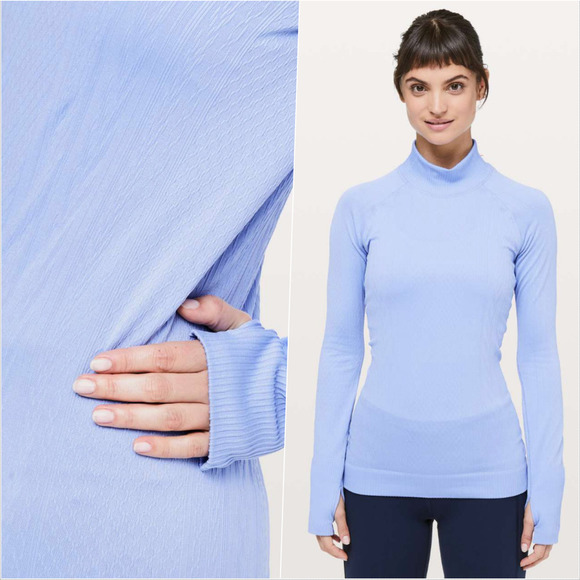 RARE Lululemon Mock Neck 6 Blue Lilac NWOT - Picture 1 of 11